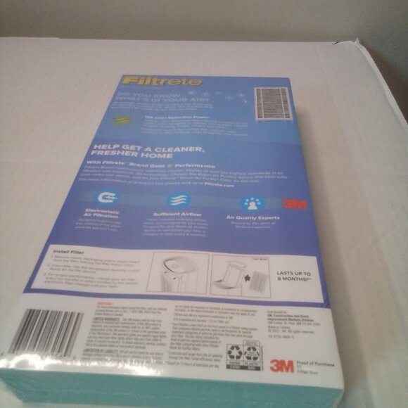 3M Filtrete Room Air Purifier Filter Allergen Reduction Odor Reduction F1 - Picture 5 of 9